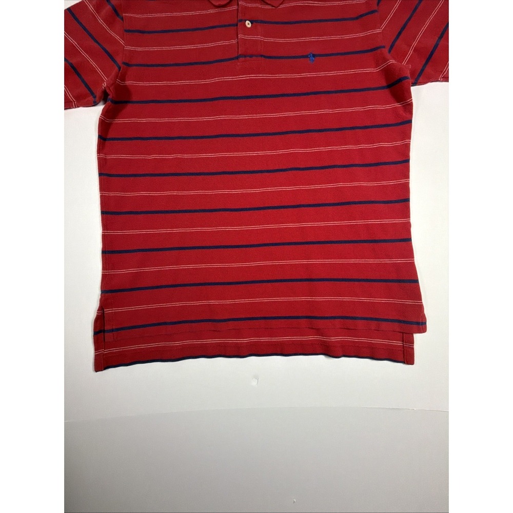 Polo Ralph Lauren Striped Polo Shirt Short Sleeve Preppy Mens Size L - Picture 2 of 7